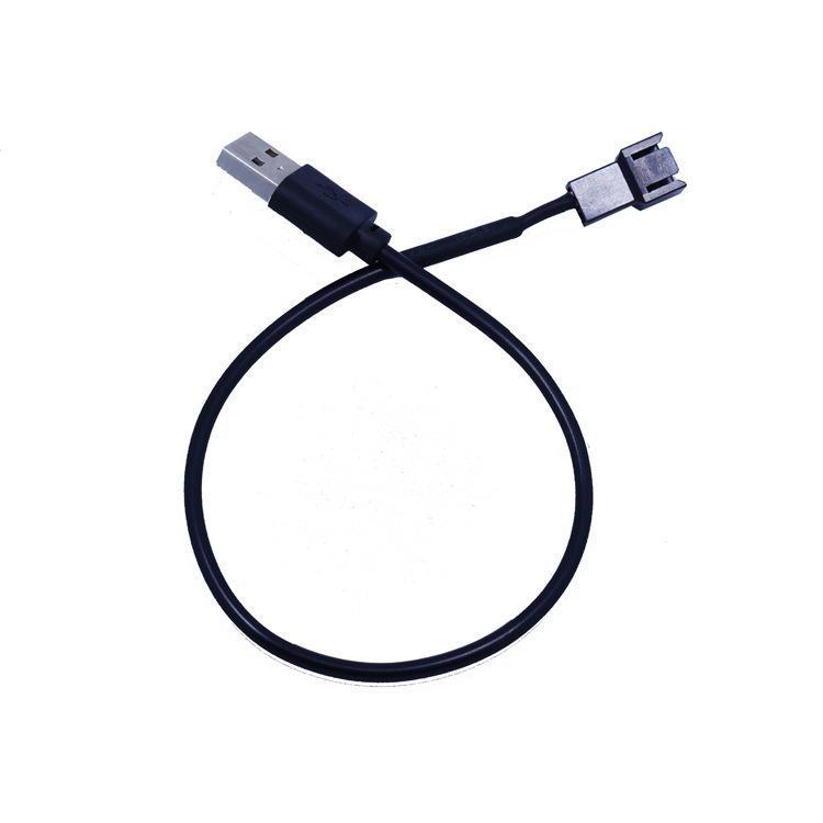 shopping כבלים וחיבורים USB to 3Pin  CPU Fan Adapter Cables Computer PC Fan Power Cable Connector Adapter 5V 30cm Connector USB Adapter Cable