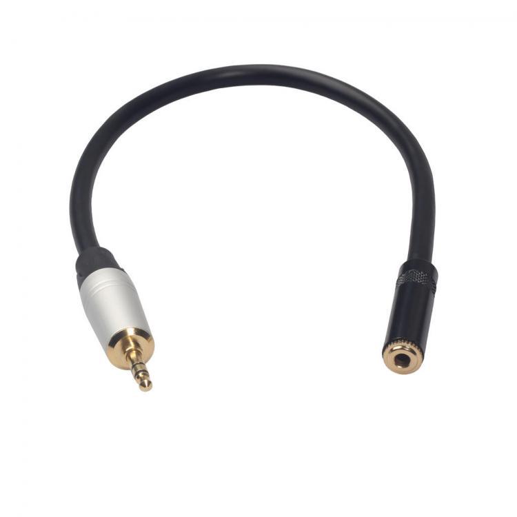 shopping כבלים וחיבורים REXLIS 3.5mm Male to Female Audio Cable 0.3m Aluminum Alloy Shell Plug Video Cable for Tablet