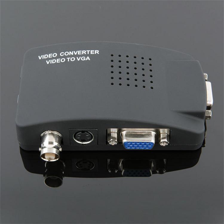 shopping כבלים וחיבורים BNC to VGA Video Converter Composite S-video Input to PC VGA Out Adapter Digital Switcher Box For PC MAC TV Camera DVD DVR