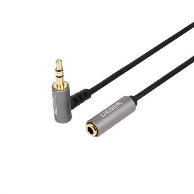 shopping כבלים וחיבורים CHOSEAL QS3208B 3.5mm Male to Female Audio Cable Adapter Curved Headphone Extension Cable