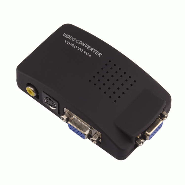 shopping כבלים וחיבורים Composite S-Video RCA AV In to VGA Out Video Converter Adapter High Resolution Conversion Cable