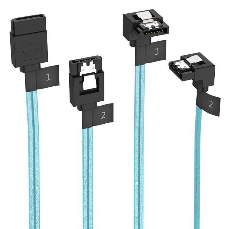 shopping כבלים וחיבורים Orico 2 Pack SATA III 6Gbps Cable With Locking Latch