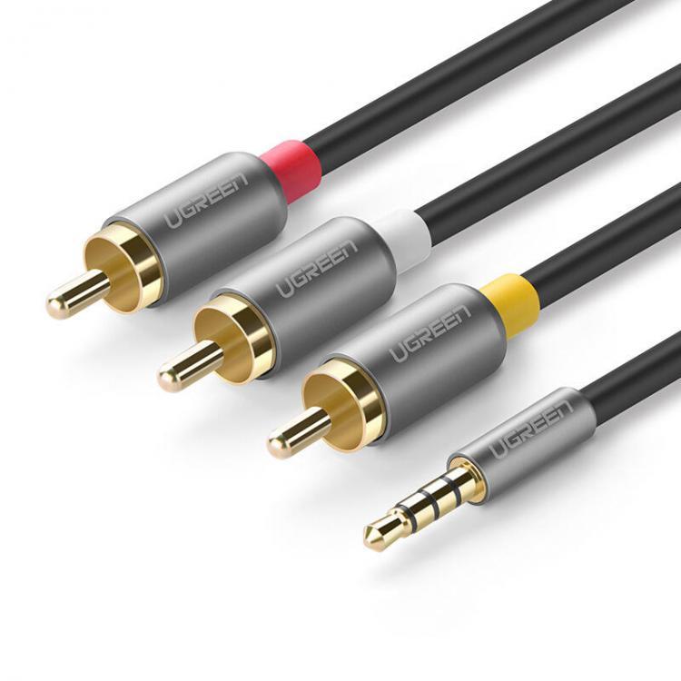 shopping כבלים וחיבורים UGreen AV138 1.5M 3.5mm to AV 3RCA Audio Video Cable for Xiaomi TV Box