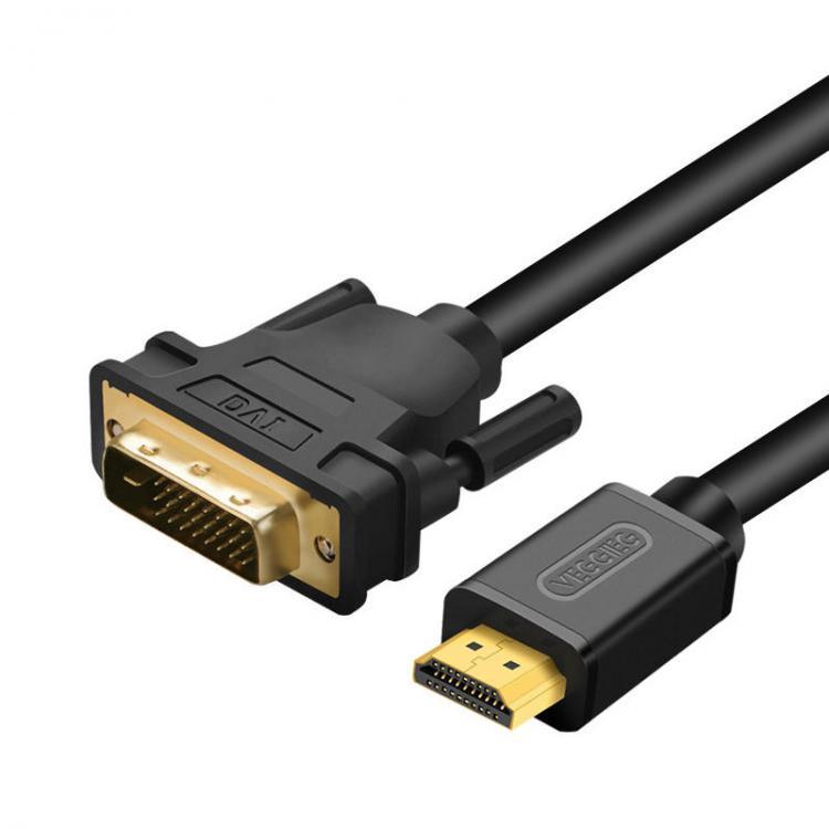 shopping כבלים וחיבורים HD to DVI DVI 24+1 pin Adapter Bi-directional DVI to HD Converter Cable 2M Gold Plated for HDTV Projector