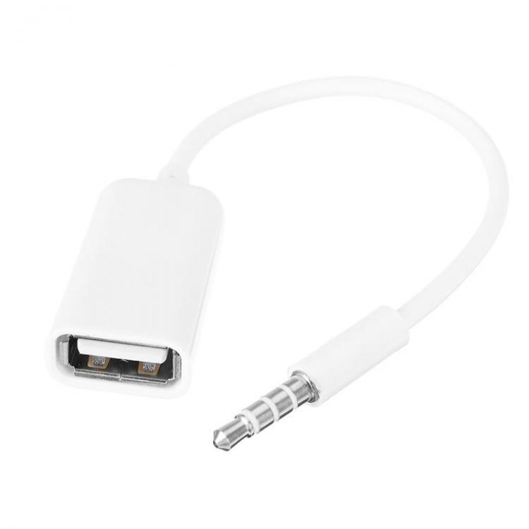 shopping כבלים וחיבורים USB 3.0 Female To 3.5mm Male Audio Port Adapter White