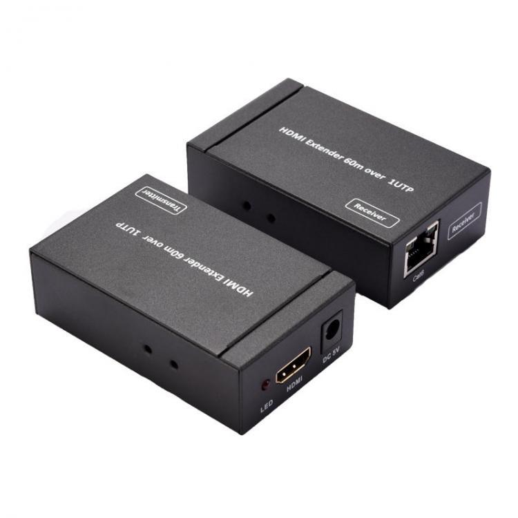 shopping כבלים וחיבורים 60M HD Cable Extender Sender Over Ethernet Cable HD Converter Receiver