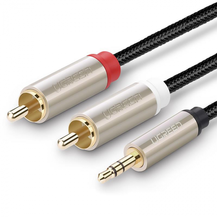 shopping כבלים וחיבורים UGreen AV135 3.5mm to 2RCA Male to Male Audio Cable for Phone Speaker Amplifier