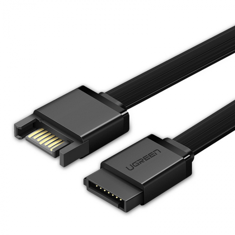 shopping כבלים וחיבורים UGREEN US217 6Gbps SATA3.0 Data Cable Female to Female / Male to Female SATA Hard Disk Data Cable Straight to Curved / Straight