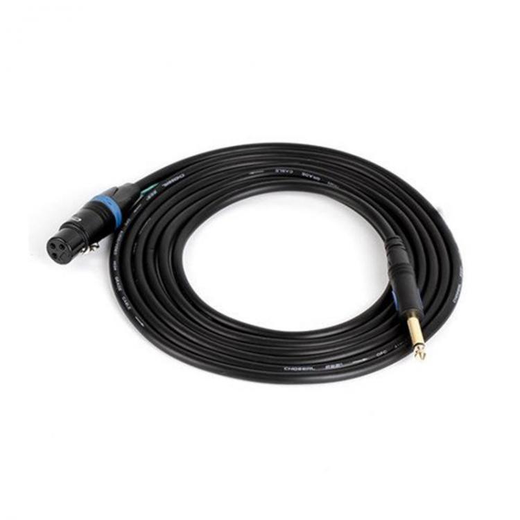 shopping כבלים וחיבורים CHOSEAL Alloy 6.35mm Female to Male AUX Audio Cable For Microphone Mixer