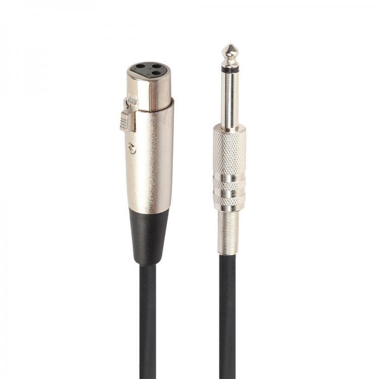 shopping כבלים וחיבורים 1.8/ 3M REXLIS BK3045K1 3-Pin Female XLR To 1/4" Male Mono Microphone Audio Cable