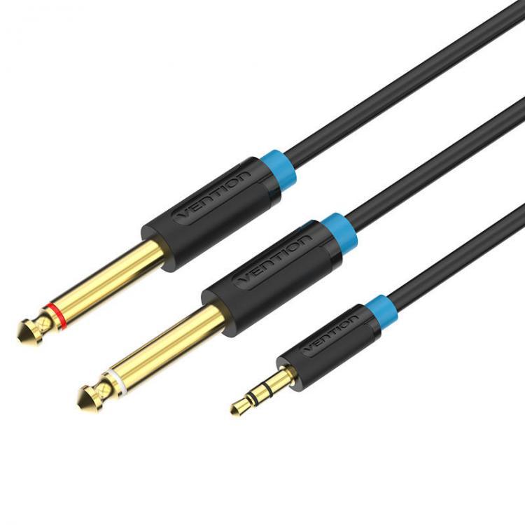 shopping כבלים וחיבורים Vention BACBD 3.5mm To Double 6.5mm Audio Line Sound Console Computer 1 Turn to 2 Cable Amplifier