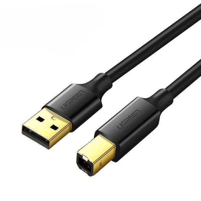 shopping כבלים וחיבורים Ugreen U135 USB Printer Cable USB Type B Male to Male USB 2.0 Cable Printer Adapter for Canon Epson HP ZJiang Label Printer DAC US
