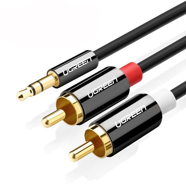 shopping כבלים וחיבורים Ugreen RCA Cable HiFi Stereo 2RCA to 3.5mm Audio Cable AUX RCA Jack 3.5mm Y Splitter for Amplifiers Audio for Home Theater Cable R