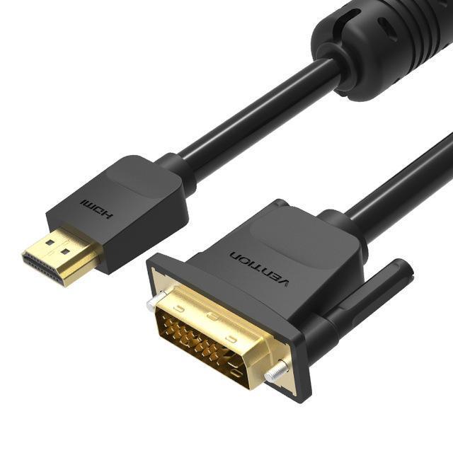 shopping כבלים וחיבורים Vention HDMI to DVI Cable 1m 2m 3m 5m DVI-D 24+1 Pin Support 1080P 3D High Speed HDMI Cable Video Cable for LCD DVD HDTV XBOX Proj