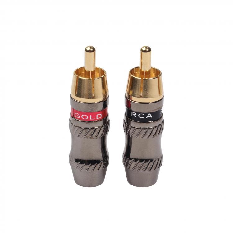 shopping כבלים וחיבורים REXLIS Gold-Plated RCA Male Soldering Plug TR026 HIFI Audio Cable RCA Male Video  Audio Connector For Cable