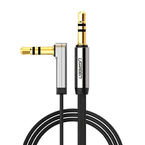 shopping כבלים וחיבורים Ugreen AV119 3.5mm Aux Audio Flat Cable 90 Degree Right Angle 1m 1.5m
