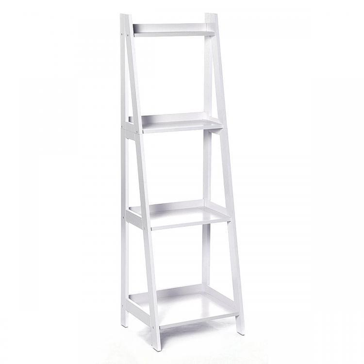 shopping רהיטים למשרד 4-Tier Ladder Storage Shelf Bookshelf Book Rack Magazine Space-saving Storage Shelves Large Capacity Plants Decorations Stand