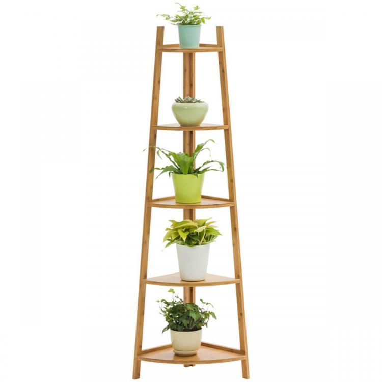 shopping רהיטים למשרד 3/5 Tiers Corner Flower Pot Stand Plant Display Planter Wooden Shelf Rack Garden