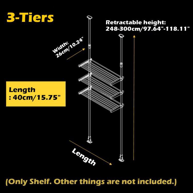 shopping רהיטים למשרד 3 Tiers Iron Bathroom Space Saving Storage Shelf Towel Clothes Storage Rack Bookshelf Organizer