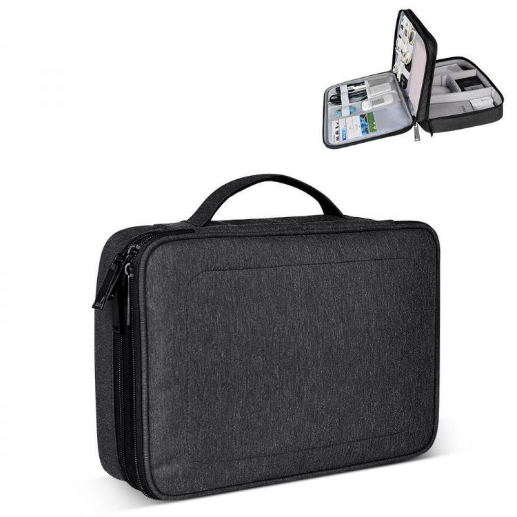 shopping תיקי לפטופ SM02 Nylon Waterproof Portable Multi-functional Laptop Storage Bag Electronic Accessories Travel Organizer Bag Data Cable Organize