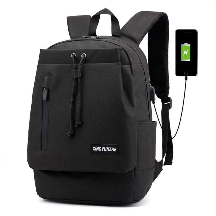 shopping תיקי לפטופ Oxford Backpack with USB Charging Port Student School Bag Fashion Shoulder Bag for Ipad Laptop Bag