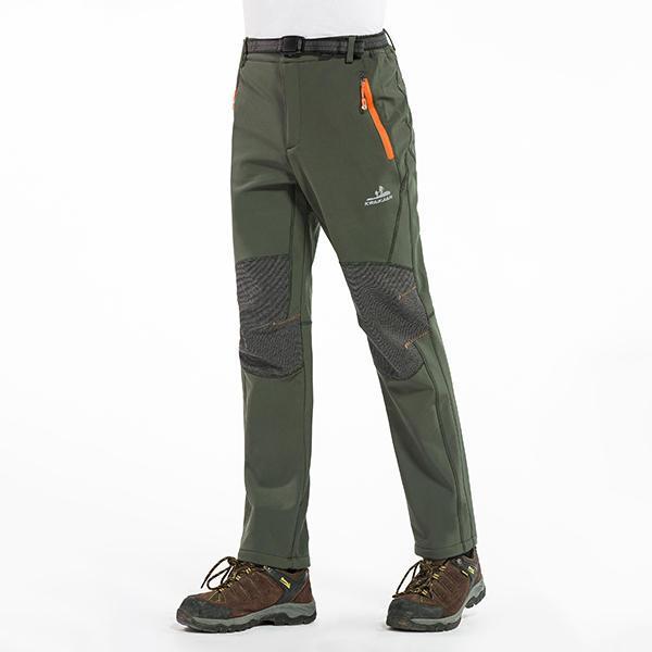 shopping קמפינג וטיולים Men Thick Fleece Keep Warm Pants Waterproof Quick-dry Camping Climbing Hiking Soft Shell Trousers