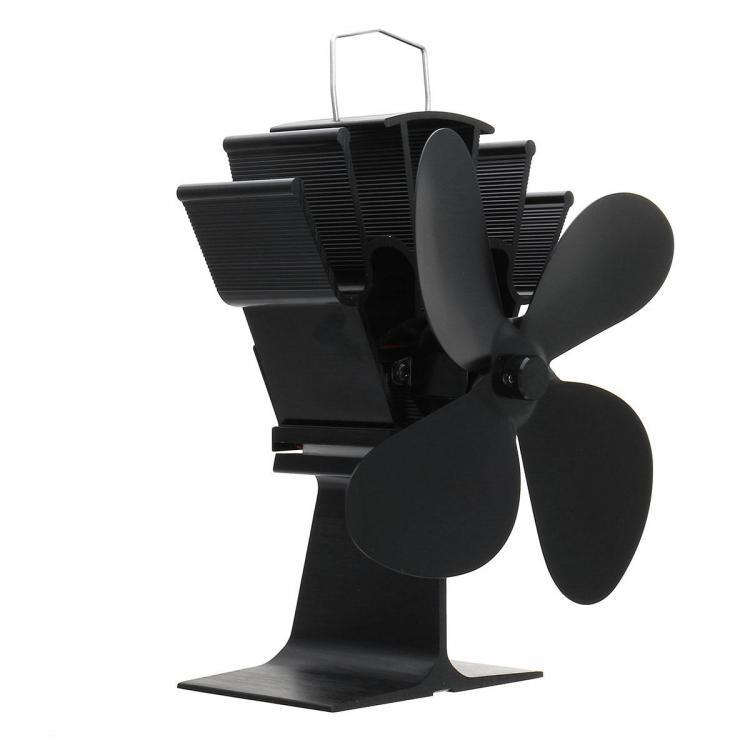 shopping קמפינג וטיולים IPRee&reg; 4 Blades Fireplace Fan Thermal Heat Power Stove Fan Wood Burner Fan