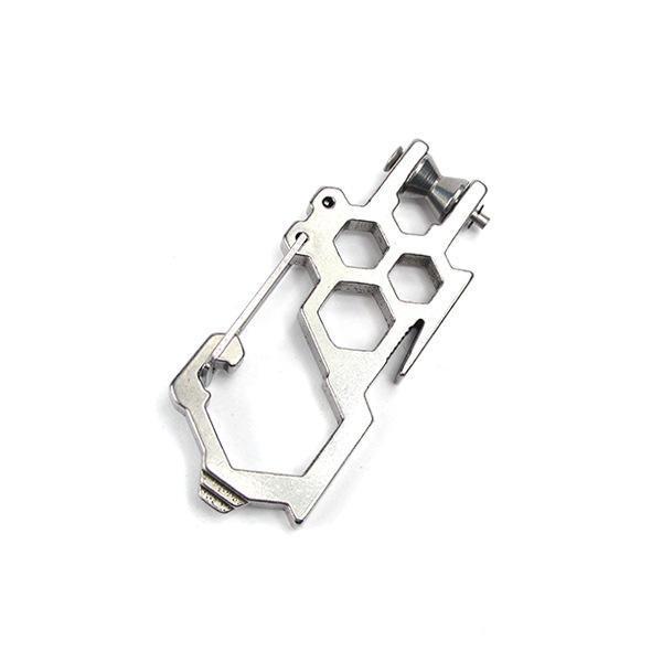 shopping קמפינג וטיולים IPRee Multifunctions EDC Buckle Tool D-shaped Steel Carabiner Hook Outdooors Survival Kit