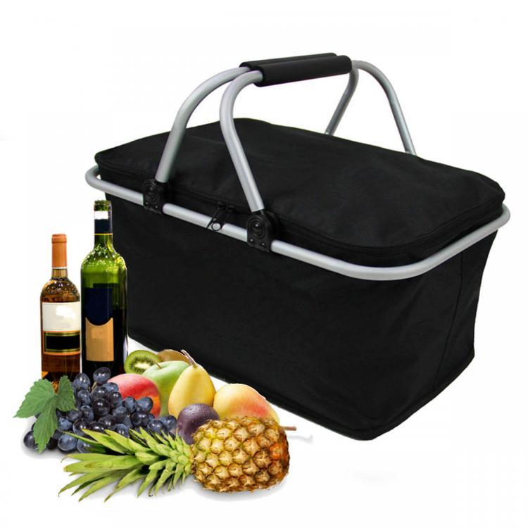 shopping קמפינג וטיולים IPRee&trade; 30L Folding Camp Picnic Insulated Bag Ice Cooler Hamper Lunch Food Storage Basket