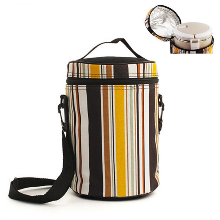shopping קמפינג וטיולים Thermal Insulated Stripe Cooler Bag Outdoor Extra Large Picnic Lunch Box BBQ Pack Accessories