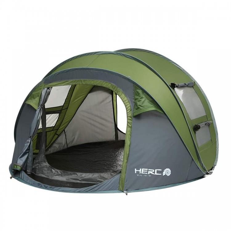 shopping קמפינג וטיולים 5-6 Person Camping Tent Waterproof Automatic Family Tent Double Door Sunshade Canopy Outdoor Travel