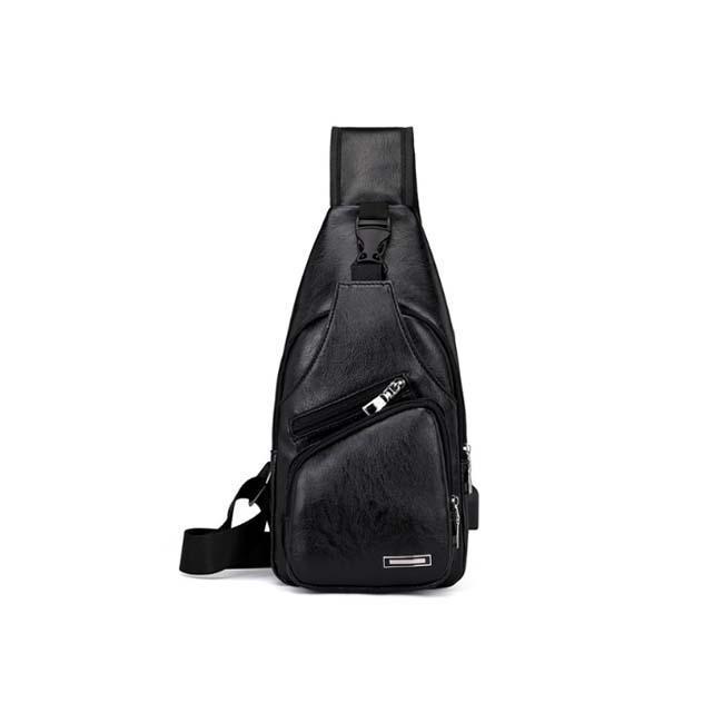 shopping קמפינג וטיולים IPRee&reg; Men's Anti Theft Chest Bag PU Leaher Shoulder Bag Camping Travel Hiking Crossbody Bag