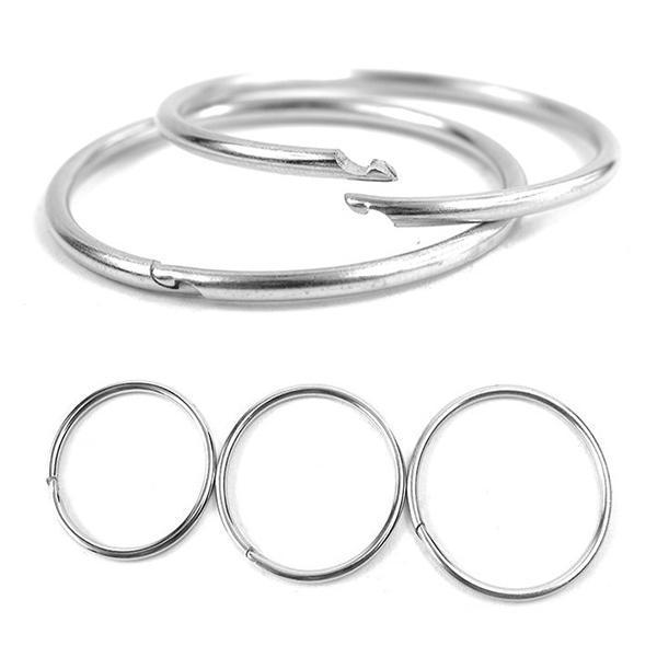 shopping קמפינג וטיולים Outdoor EDC Key Ring Buckle Metal Round Chain Quick Release Clamp Ring
