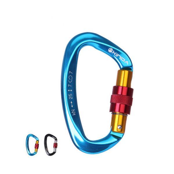 shopping קמפינג וטיולים Xinda Camping Main Lock Carabiner Safety Buckle For Mountaineering Rock Climbing Alloy D-shaped