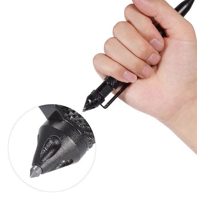 shopping ציוד דיג וציד Multifunction Tactical Pen Outdoor Hunting Self Defense Pen Safety Hammer Emergency Survival Tool