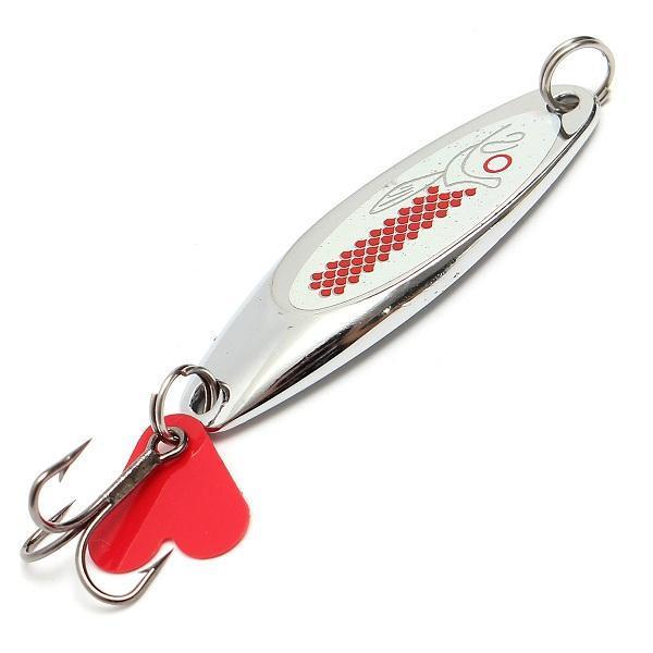 shopping ציוד דיג וציד ZANLURE 1pcs Metal Minnow Fishing Lures Bass Crankbaits Spoon Crankbaits Tackle Hook