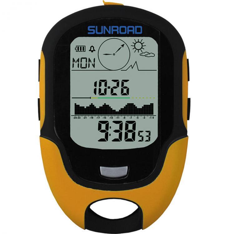 shopping ציוד דיג וציד SUNROAD 700-9000m LED Digital Altimeter Barometer Compass Waterproof Altimeter Climbing Fishing Tool