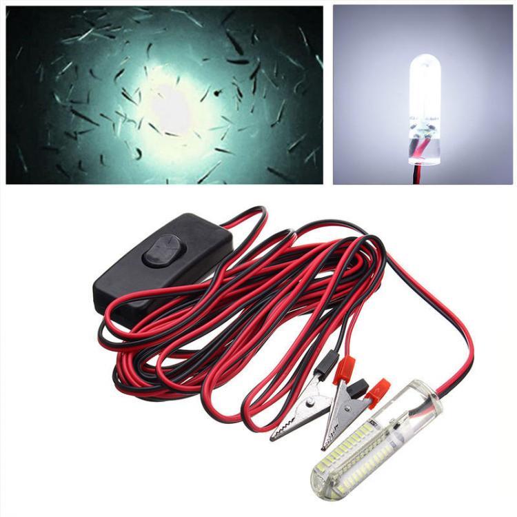 shopping ציוד דיג וציד ZANLURE 12V 12W Cool/ Warm White Underwater LED Fishing Light Night Boat Attracts Fish