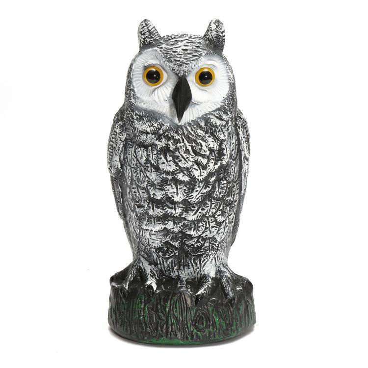 shopping ציוד דיג וציד Plastic Standing Fake Owl Hunting Decoy Deterrent Scarer Repeller Garden Decor
