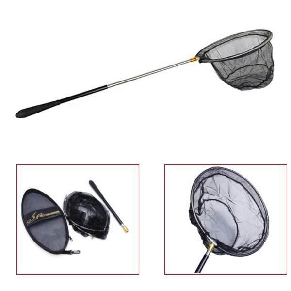shopping ציוד דיג וציד Folding Fishing Nets Portable Stainless Steel Fishing Dip Nets