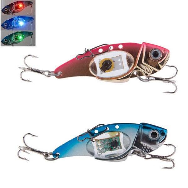 shopping ציוד דיג וציד ZANLURE VIB 80mm 32g Flash LED Light Bait Fishing Lure Light Electronic Fishing Lamp