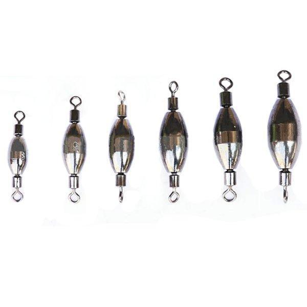 shopping ציוד דיג וציד Freshwater Sea Fishing Lead Weights Sinkers with Snap Swivels
