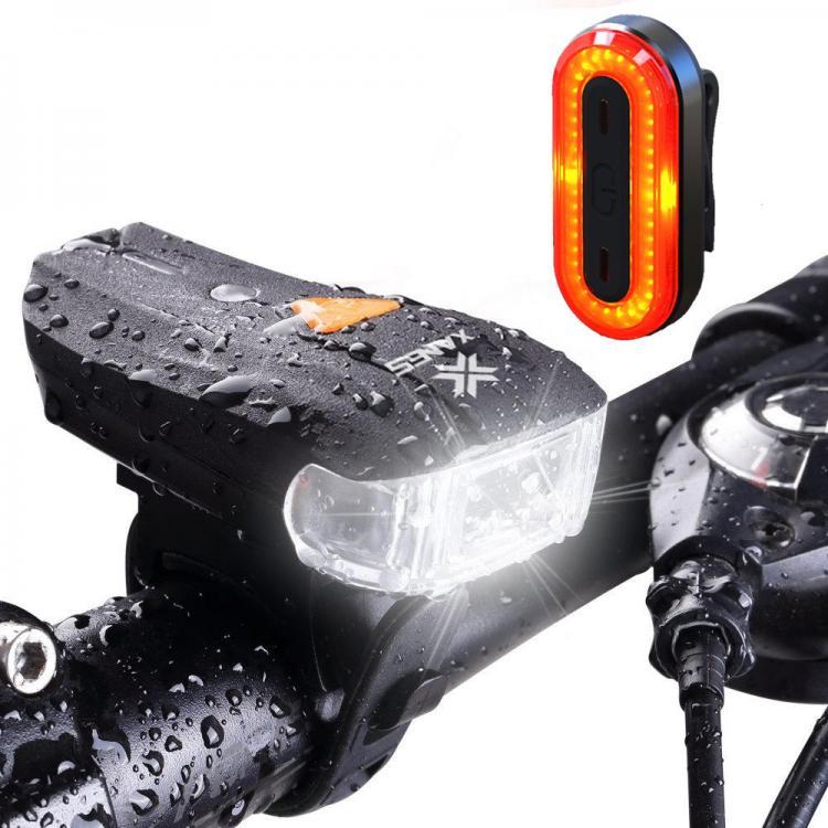 shopping אופניים, קורקינט וציוד רכיבה XANES SFL-01 600LM XPG + 2 LED Bicycle Smart Sensor Bike Front Light STL03 100LM IPX8 Bicycle Taillight Set