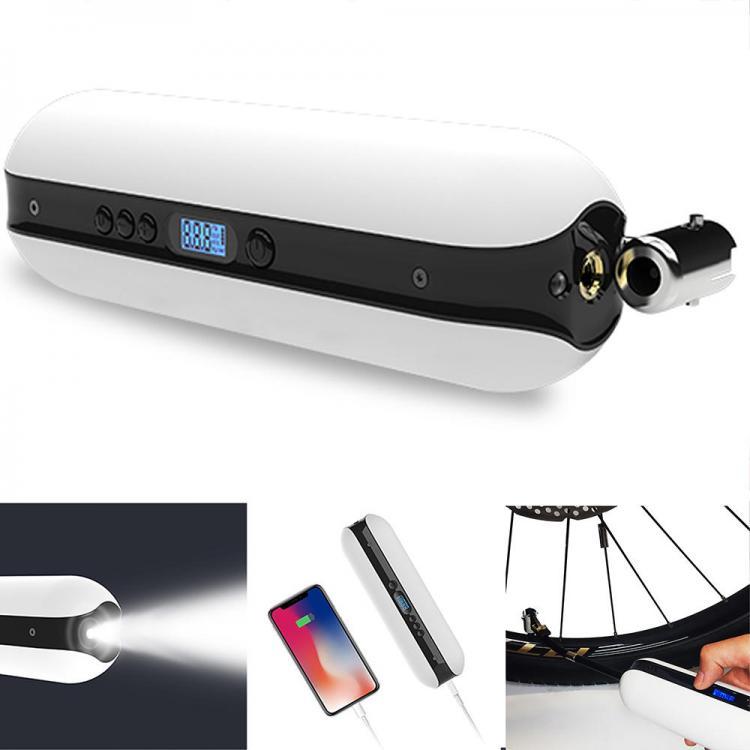 shopping אופניים, קורקינט וציוד רכיבה CYCPLUS A2 150PSI Accuracy Control LCD Display 2000mAh Power Bank LED Emergency Flashlight Intelligent Air Inflator for Bicycle/ C