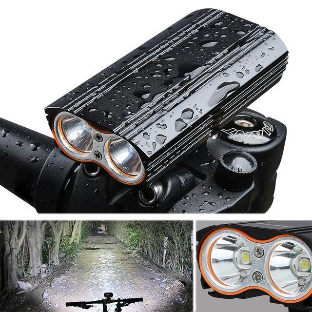 shopping אופניים, קורקינט וציוד רכיבה XANES DL06 1200LM 2T6 150&deg; Large Floodlight 6000mAh Battery Bicycle Headlight 4 Modes USB Rechargeable