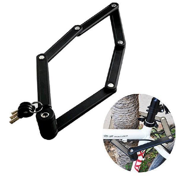 shopping אופניים, קורקינט וציוד רכיבה High Strength Bicycle Lock Anti Theft 6 Joints Foldable Bike Lock
