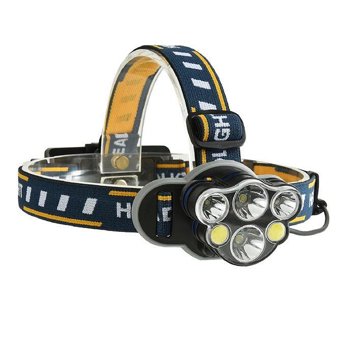 shopping אופניים, קורקינט וציוד רכיבה XANES 2606-6 2300LM 2*T6+2*XPE+2*COB Bike Bicycle Headlamp 8 Modes 2*18650 Battery USB Interface