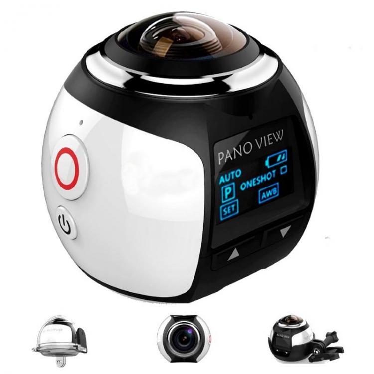 shopping אופניים, קורקינט וציוד רכיבה XANES 360&deg; Mini WiFi Panoramic Video Camera 2448P 30fps 16MP Photo 3D Sports DV VR Video And Image ABS