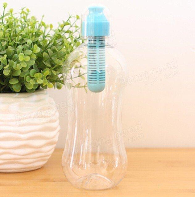 shopping אופניים, קורקינט וציוד רכיבה 550ML Outdoor Multifunctional PE Carbon Filter Water Bottle Hydration Filtered Drinking Bottle