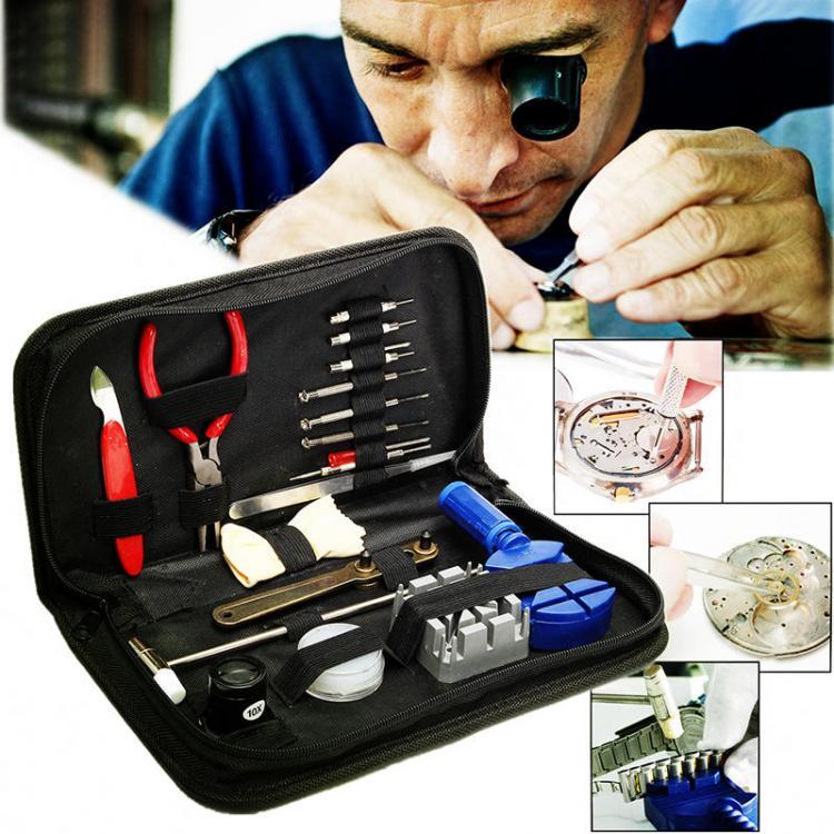shopping כושר 19 PCS Watch Band Case Remover Opener Holder Wrench Screwdriver Watch Repair Tool Kit